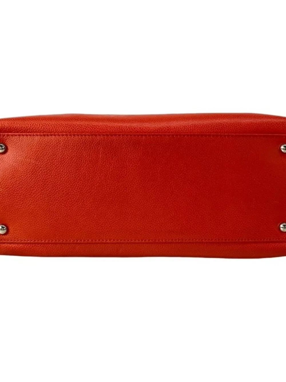 CHANEL Executive Tote Line A29293 Orange Grained Calf Leather Tote Bag